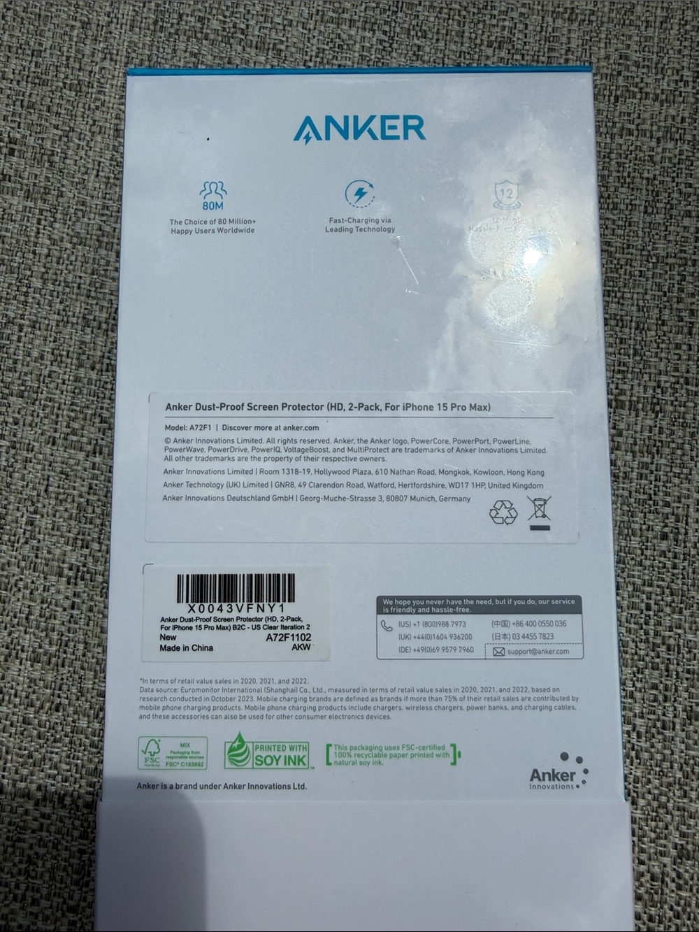 NEW Anker dustproof screen protector for iPhone 15 Pro Max